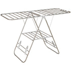 HOMCOM - Séchoir à linge pliable à 2 niveaux réglable - argenté-Le design pliable permet un rangement facile et économise un espace précieux au sol 