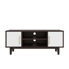 Modway - Daxton 43 po Meuble TV, Cappuccino Blanc-Coussinets de pied non marqués
