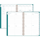 AT-A-GLANCE - Agenda scolaire hebdomadaire/mensuel Signature Lite 2026-2027 - 8 1/2 po H x 5 3/8 po l - sarcelle - bilingue-Mensuel : Blocs d'écriture ouverts, un mois par deux pages