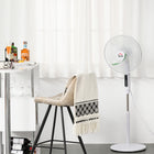 HOMCOM - Ventilateur sur pied 54 po H avec télécommande pour chambre - blanc-Oscillation de 85° et inclinaison verticale pour diriger précisément le flux d’air là où vous en avez besoin 