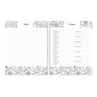 Blueline - 2027 agenda hebdomadaire/mensuel à colorier DoodlePlan avec reliure à double spirale – 11 po x 8 1/2 po – design Botanica – bilingue-Inclut une page à colorier pleine grandeur
et un calendrier mensuel au début de
chaque mois