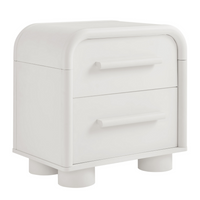 Modway - Bellamy 2 tiroirs Table de chevet - Blanc-Table de chevet moderne à bord courbé