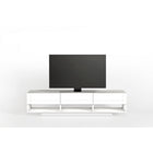 Nexera - Meuble audio-vidéo Stereo, 72 po, 3 tiroirs, Blanc-3 tiroirs de rangement sur coulisses de métal
