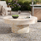Modway - Alora Intérieur - Terrasse extérieure Rond de béton Table basse - Honey Onyx-Base cylindrique