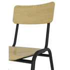 Ceha Canada - Chaise polyvalente et empilable Ruby - Noir/Bouleau-Conception empilable : Empilez jusqu'à 15 chaises pour un rangement pratique et une économie d'espace
