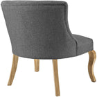 Modway - Royal Tissu rembourré Fauteuil - Gris-Cadre en bois franc