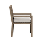 Modway - Northlake Terrasse extérieure Teck Fauteuil à manger, Caillou-Glissières de plancher sans marquage