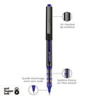 uni-ball – Stylos à bille roulante Vision – 0,5 mm – bleu – paquet de 12-Quantité d’encre visible