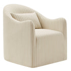 Modway - Bardot Mélange de lin recouvert d’engourdi Chaise d’accent - Bande de Terre-Chaise d’accent couverte