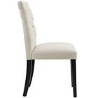 Modway - Duchess Tissu Chaise à manger Ensemble de 4 - Beige-Pieds en caoutchouc massif