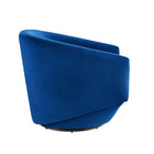 Modway - Series Performance Velvet Tissu Chaise pivotante - Marine-Rembourrage en mousse dense