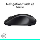 Logitech – Souris sans fil M310, noir-Dimensions (po) : 3,4 prof. x 2,4 larg. x 1,5 haut., convient à tout espace de travail