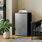 HOMCOM - congélateur compact mini avec température réglable - 2,1 pi3 - argent-Dégivrage manuel pour un nettoyage sans tracas