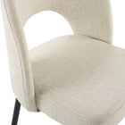 Modway - Rouse Tissu rembourré Fauteuil d’appoint de salle à manger - Noir beige-9