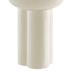 Modway - Caspian Béton rond Table d’appoint - Blanc-8