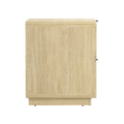 Manhattan Comfort - Table de nuit moderne contemporain Chrystie 26" à 2 tiroirs - Naturel-Parfait pour le rangement de chevet, les lampes ou les objets de décoration