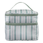 General Supply Goods + Co - Sac-repas isotherme à double couche  – Rayures sauge-Deux compartiments pour séparer et organiser les aliments