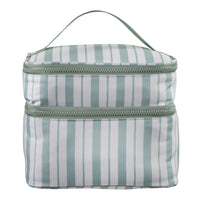 General Supply Goods + Co - Sac-repas isotherme à double couche  – Rayures sauge-Deux compartiments pour séparer et organiser les aliments