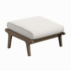 Modway - Saratoga Terrasse extérieure Teck Ottoman in Gris vieilli-Tissu résistant aux taches et à l’eau