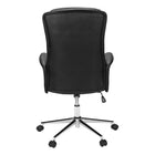 Monarch Specialties - 7323 Chaise de Bureau Ergonomique Aspect Cuir - Noir-Facile à assembler grâce aux instructions illustrées et à la quincaillerie fournie, et assorti d'une garantie limitée de 5 ans contre les défauts de fabrication pour votre tranquillité d'esprit