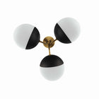 Modway - Stellar 3-Lumière Lumière de plafond semi-encastrée - Laiton satin opale-Nécessite 3 ampoules E26 de 60 W