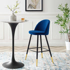 Modway - Cordial Performance Velvet Tabourets de bar - Marine - Ensemble de 2-Tissu résistant aux taches