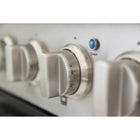Kucht - 48 po Série KDF Cuisinière Pro Style à double combustible - Acier inoxydable/Bleu-Allumage électronique avec rallumage automatique pour une sécurité accrue et un contrôle fiable de la flamme, réduisant les risques de fuite de gaz
