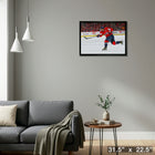Alexander Ovechkin Washington Capitals 20x29Shooting sur toile - Toile encadree - 31" x 22"-Prêt à accrocher - livré entièrement assemblé