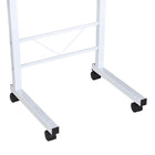 HOMCOM - Bureau debout mobile à hauteur réglable - 23,5 po L x 15,75 po l x 30,75 po H - bois naturel-Déplacement facile grâce à quatre roulettes pivotantes et des freins permettent de maintenir cette table de canapé en place 