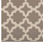 Modway - Cerelia Treillis marocains intérieurs et extérieurs Tapis de 5 pi l x 8 pi L - Beige clair et beige foncé-Polypropylène 100% doux