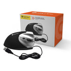 IntekView - Souris verticale avec fil, Droitiere-Revêtement doux qui offre une utilisation agréable. 