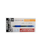Zebra - Stylos Sarasa à encre gel rétractables – 0,7 mm – bleus – paquet de 10-Prise caoutchoutée souple sans latex