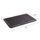Safco - Tapis anti-fatigue mobile - 20 L x 30 D x 1 H po - Noir-Les talons hauts ne doivent pas être portés avec ce tapis