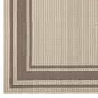 Modway - Rim Bordure solide intérieure et extérieure Tapis de comédie 8 pi l x 10 pi L - Beige clair et beige foncé-Polypropylène 100% doux