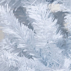 HOMCOM - Sapin de Noël artificiel de 5 pi avec ouverture automatique - Blanc-Base solide et stable pour une meilleure stabilité 