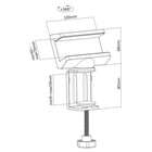 Intekview - Support de bureau pivotant à pince pour barre d'alimentation - Paquet de 2-7