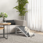 PawHut - Rampe pour animaux, marches de lit pour chien avec tapis antidérapant, 49 po L x 16 po l x 14 po H - blanc-Fabriqué en bois de pin de qualité pour une utilisation robuste 