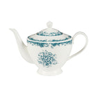 Casa Domani - Théière Rosetta Antique Blue 1L-Fait de porcelaine avec des décalcomanies pour améliorer les détails complexes.