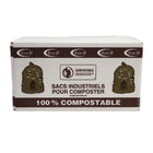 Eco II - Sacs Compostable Industriel - 42 po x 48 po - Givré - paquet de 100 -compostable