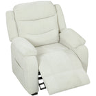 HOMCOM - Fauteuil de massage électrique avec moteur silencieux - beige-Fauteuil inclinable électrique à une touche avec repose-pieds atteint 150° en douceur grâce à un moteur brushless silencieux 