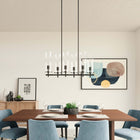 Modway - Skylark 6-Lumière Lustre - Noir transparent-Auvent de plafond avec adaptateur pivotant