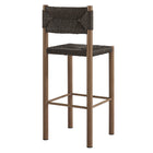 Modway - Parkland Terrasse extérieure Rotin et aluminium Tabourets de bar - Noyer - Ensemble de 2-8