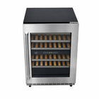 Kucht - Cellier 24 po, 52 bouteilles, double zone - Acier inoxydable -132 L et 52 bouteilles 