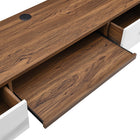 Modway - Transmit Fixation murale de 60" Bois Bureau - Blanc noyer-8
