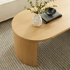 Modway - Aspect Bois ovale Table basse - Chêne-MDF Construction