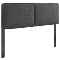 Modway - Lindee Tissu Boucle Tête de lit King, Slate-Tête de lit style oreiller
