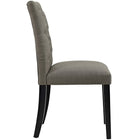 Modway - Duchess Tissu Chaise à manger Ensemble de 4 - Granite-Pieds en caoutchouc massif
