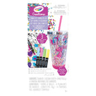 Crayola Creations – Verre à décorer-Comprend un verre, 3 feuilles de modèles, 8 grammes de confettis et 4 marqueurs gel lavables Crayola