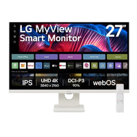 LG - Moniteur intelligent 27 po Ultra HD IPS avec Webos - 27SR73U-W-27" plat 3840 x 2160