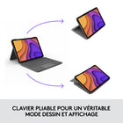 Logitech - Étui clavier Folio Touch pour iPad Air 11" (M2) / (M3) / (M4)et iPad Air (4e et 5e génération) - Graphite-Alimentation et couplage en un clic: Folio Touch se couple instantanément via Smart Connector. Le clavier s'alimente directement depuis l'iPad Air de sorte que vous n’ayez jamais besoin de le charger